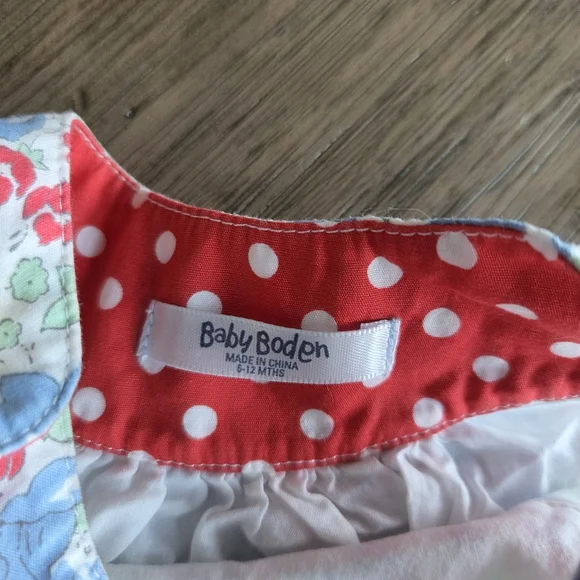 Baby Boden 2 Piece Short And Tunic Goose Set With Polka Dot Shorts 6-12 Months - Picture 6 of 14